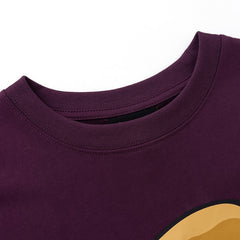DREW HOUSE T Shirts Purple pizza print