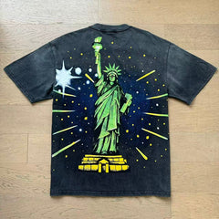 Valeforever Vale T Shirts Washed black with a distressed finish and hot-fix rhinestones.