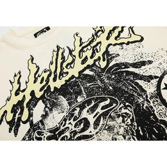 Hellstar  T-shirt Direct Printing Pattern High-quality pure cotton high-street clothing