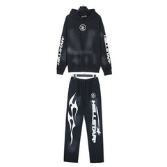 Hellstar Hoodie And Pants Two-Piece Set High-quality pure cotton high-street clothing