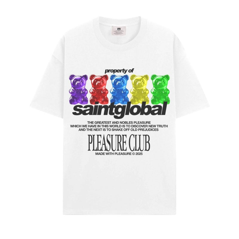 BIG FACE T shirts Pure Cotton High-Street Fashion