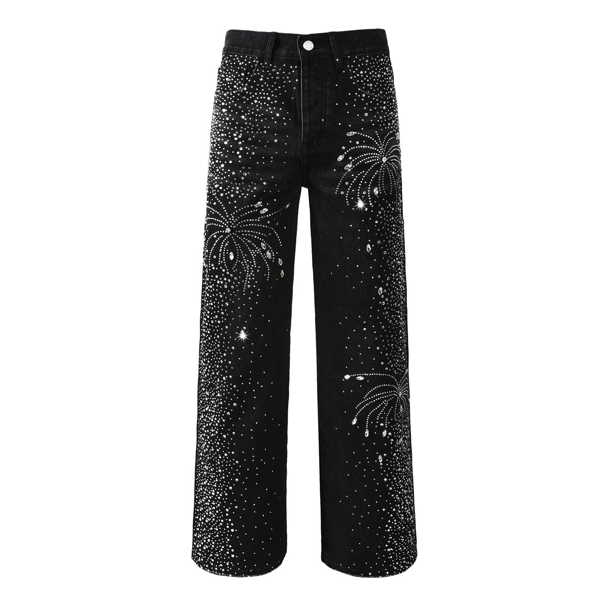Mens trendy purple jeans 100% cotton Rhinestones #9125