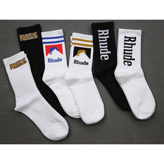 Men rhude socks letter cotton socks