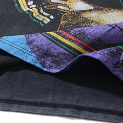 Valeforever Vale T Shirts Washed black with a distressed finish and hot-fix rhinestones.