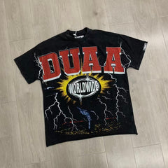 DUAA T shirts trendy short-sleeved shirt with rhinestone embellishment