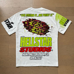 Hellstar  T Shirts Retro style high street trend High-quality pure cotton high-street clothing