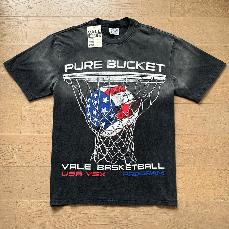 Valeforever Vale T Shirts Washed black with a distressed finish