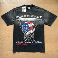 Valeforever Vale T Shirts Washed black with a distressed finish