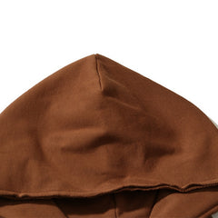 DREW HOUSE Hoodie Stylish, textured pure cotton with brown color-blocking.