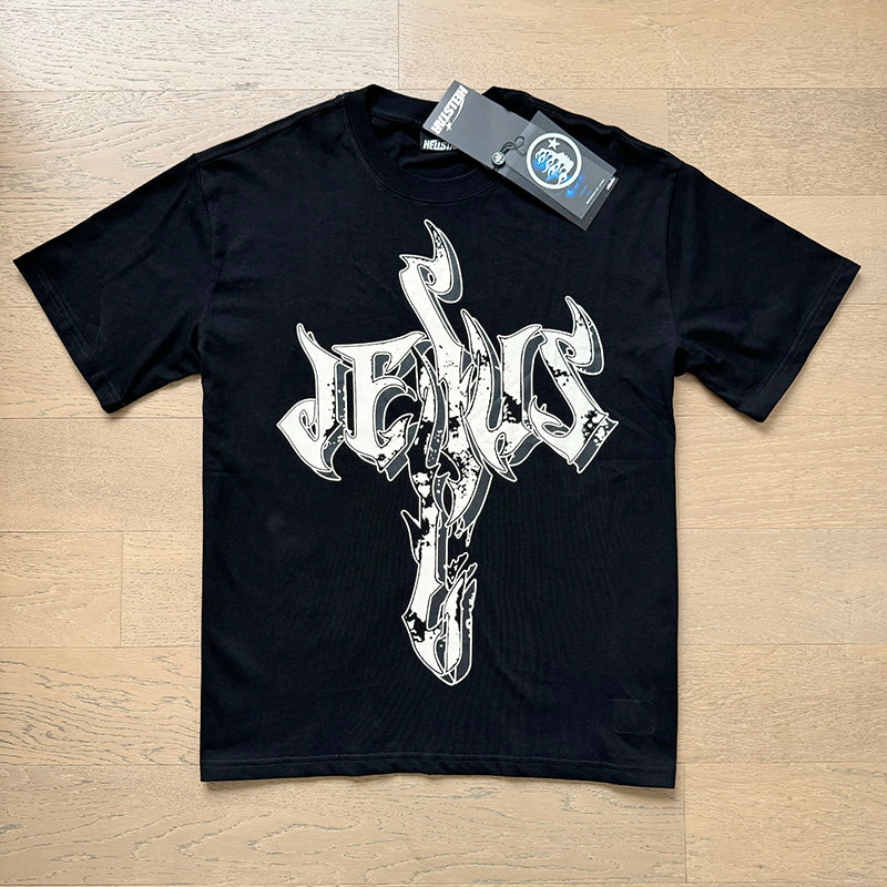 Hellstar  T Shirts Retro style high street trend High-quality pure cotton high-street clothing