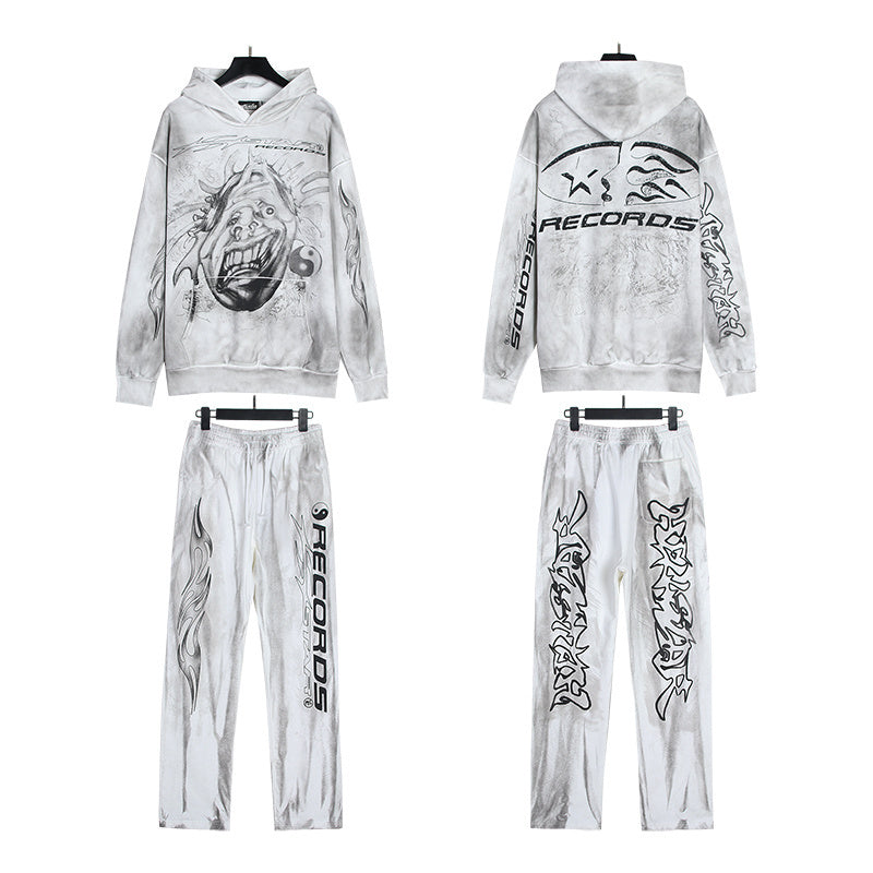 Hellstar Hoodie And Pants Two-Piece Set High-quality pure cotton high-street clothing