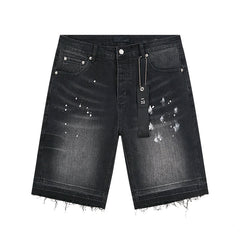 Mens trendy purple jeans 100% cotton Denim Shorts #PU505