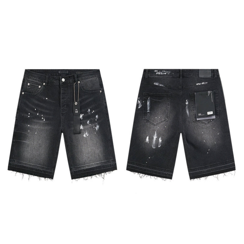Mens trendy purple jeans 100% cotton Denim Shorts #PU505