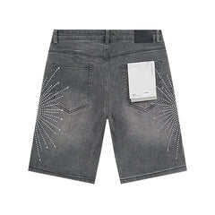 Mens trendy purple jeans 100% cotton Denim Shorts #PU503