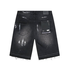 Mens trendy purple jeans 100% cotton Denim Shorts #PU505