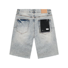 Mens trendy purple jeans 100% cotton Denim Shorts #PU507