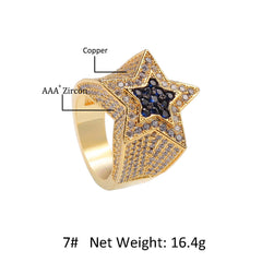 Rings Zircon Ring Sapphire Pentagram Ring St. Valentine's