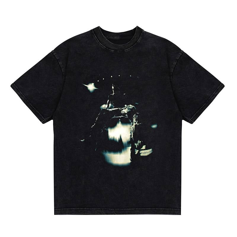 BIG FACE T shirts Pure Cotton High-Street Fashion