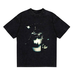 BIG FACE T shirts Pure Cotton High-Street Fashion