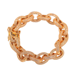Bracelet Hip Hop Say Cross Bracelet Copper Zircon hiphop Spectrum Crosses