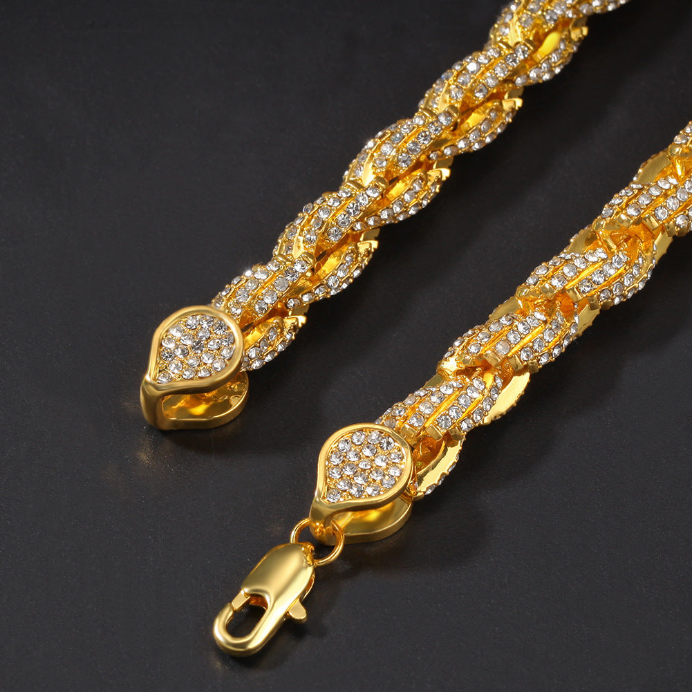 Bracelet Diamond Alloy Bracelet Twist Cord Chain St. Valentine's Spectrum
