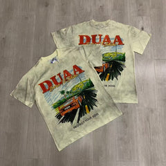DUAA T shirts Next Level T-shirt, 2026 latest trendy streetwear short-sleeved shirt with rhinestone hot-fix and distressed wash.