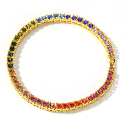 Bracelet Hip Hop 4mm Alloy Diamond Bracelet Bracelet Spectrum Jesus Pieces