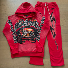 Hellstar Hoodie And Pants Two-Piece Set High-quality pure cotton high-street clothing