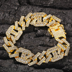 Bracelet Alloy Color Matching Couple Bracelet Cuban Chain Spectrum Royalty