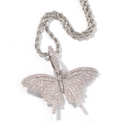 Jewelry Copper Zircon Colored Butterfly Pendant Necklace ins Animal St. Valentine's Spectrum