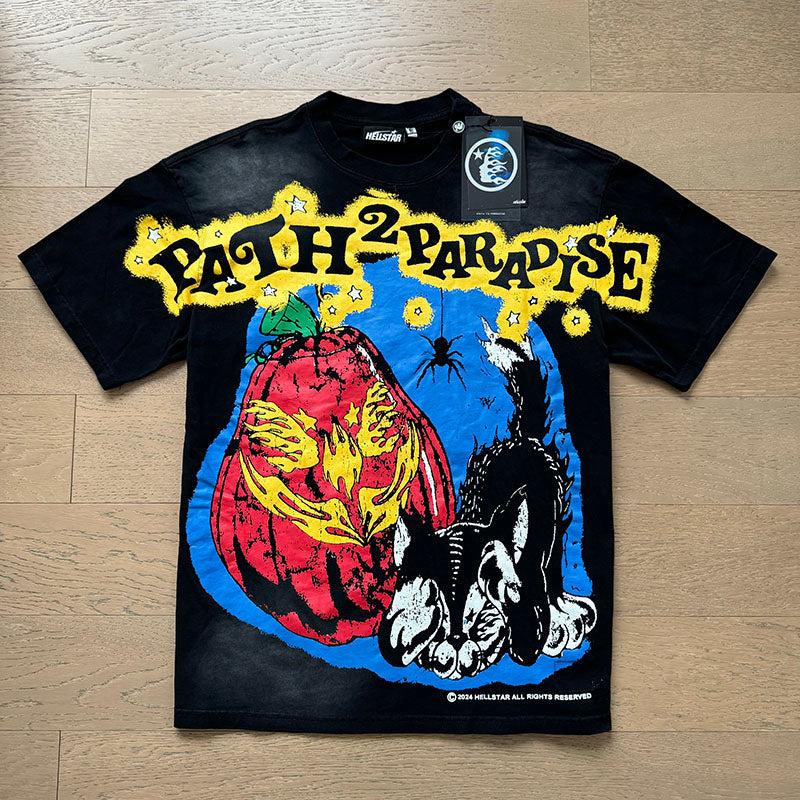 Hellstar T Shirts Retro style high street trend High-quality pure cotton high-street clothing
