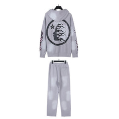 Hellstar Hoodie And Pants Two-Piece Set High-quality pure cotton high-street clothing