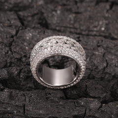 Rings Hip Hop Micro Zircon Rotatable Cuban Ring Spectrum Royalty