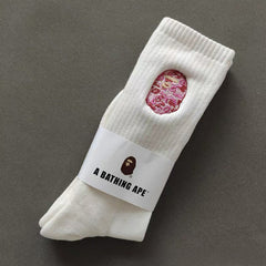 Bathing ape Socks Male Female Medium Tall Tube