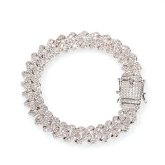 Bracelet Diamond Bracelet 12mm Bar Cuban Chain Royalty Spectrum St. Valentine's
