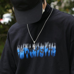 Jewelry ins zircon lightning pendant necklace hip hop lightning royalty Jesus Pieces