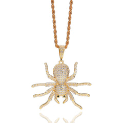Jewelry ins Spider Pendant Necklace Versatile Zircon Spectrum