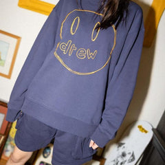 DREW HOUSE Hoodie Navy blue embroidery