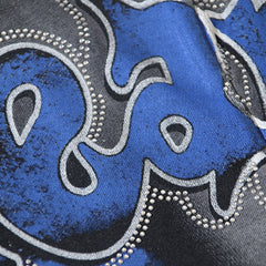 Valeforever Vale T Shirts Washed black with a distressed finish and hot-fix rhinestones.