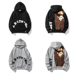 Bathing Ape Bape Hoodie Man Alphabet Print Solid Color Shark