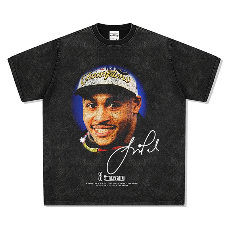 BIG FACE T shirts Pure Cotton High-Street Fashion