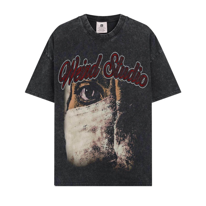BIG FACE T shirts Pure Cotton High-Street Fashion