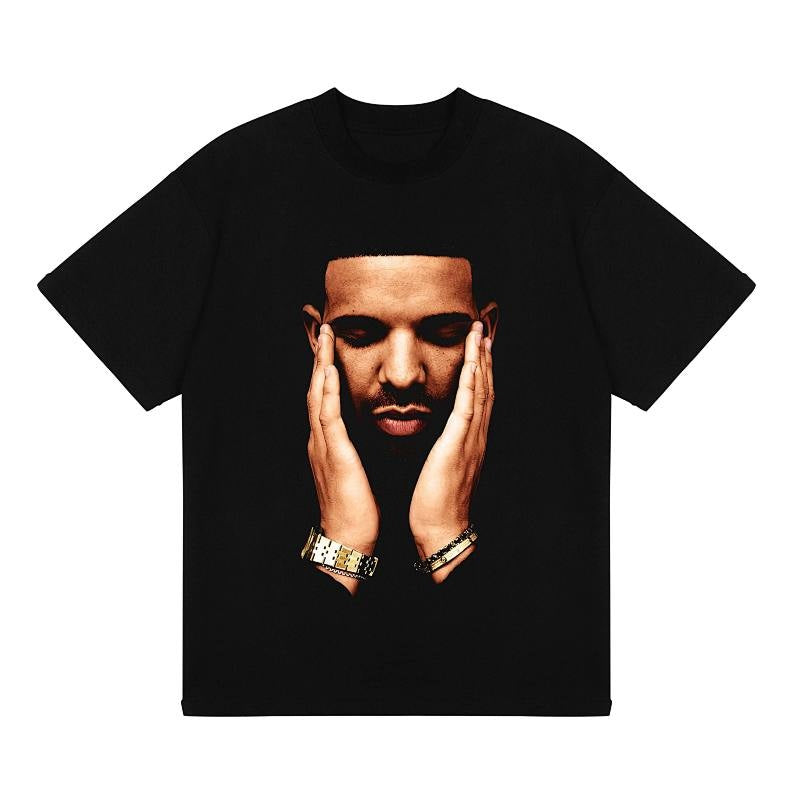 BIG FACE T shirts Pure Cotton High-Street Fashion