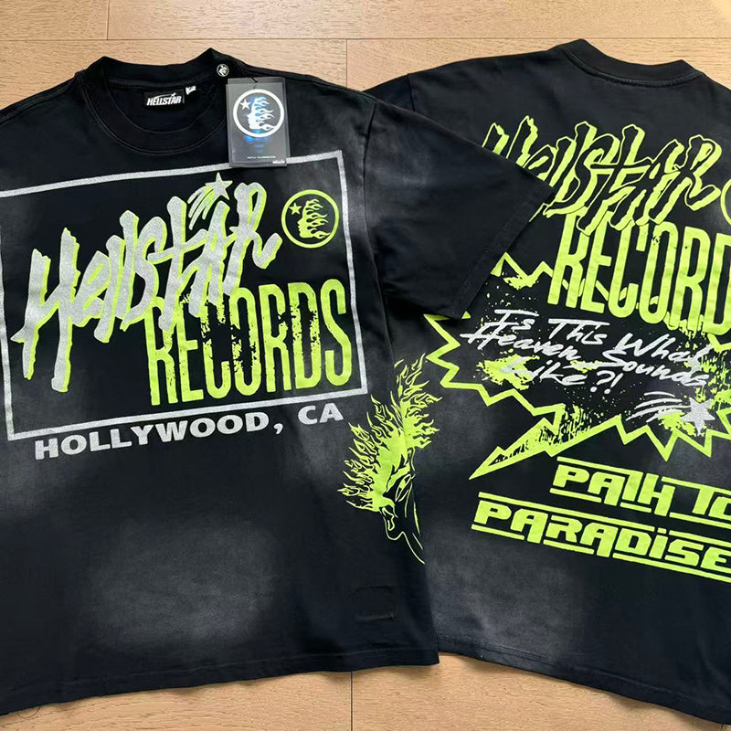 Hellstar T Shirts Flash High-quality pure cotton high-street clothing