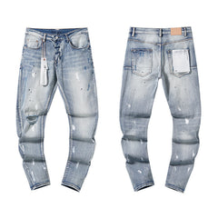Mens trendy purple jeans 100% cotton Jeans #PU132