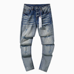 Mens trendy purple jeans 100% cotton Jeans #PU117