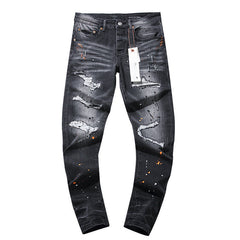 Mens trendy purple jeans 100% cotton Jeans #PU101