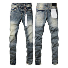 Mens trendy purple jeans 100% cotton Pure Cotton High Street Trend