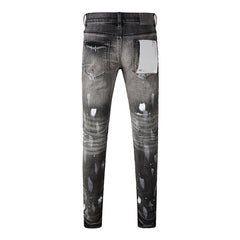 Mens trendy purple jeans 100% cotton Pure Cotton High Street Trend