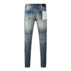 Mens trendy purple jeans 100% cotton Pure Cotton High Street Trend